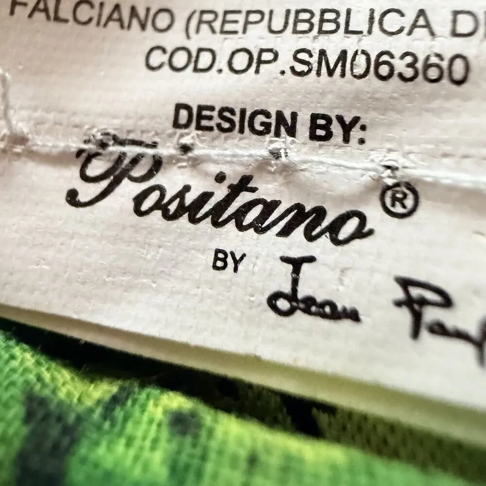Positano by Jean Paul Oversized Cotton Scarf Floral Horse Carriage Shawl Wrap